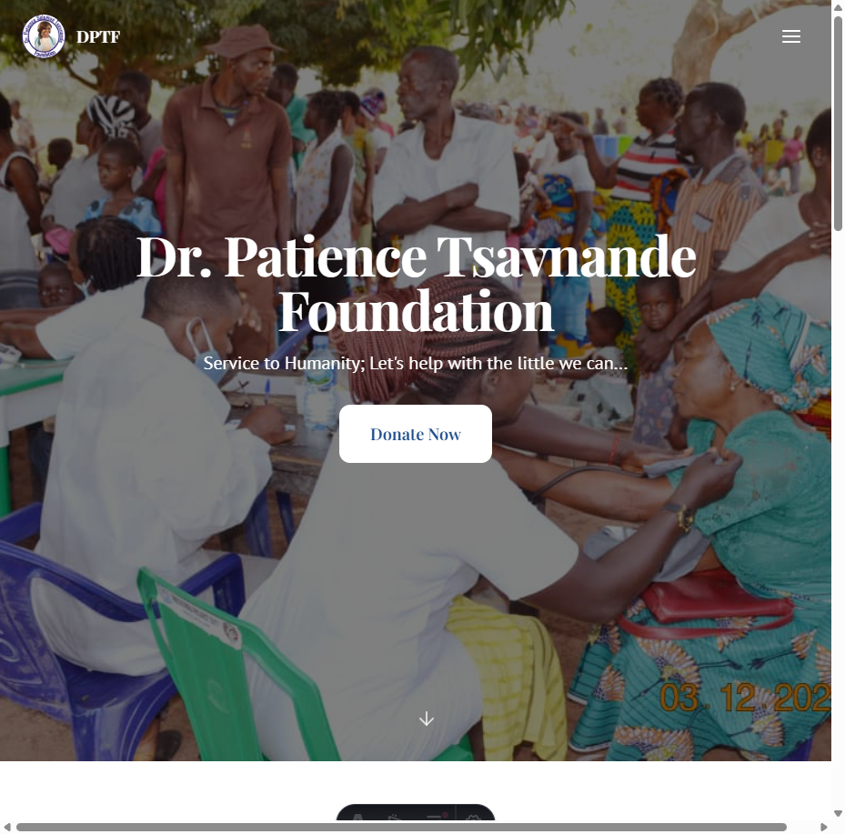 DPTF Foundation website screenshot